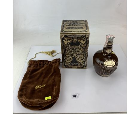 Boxed bottle of Chivas Brothers Ltd Royal Salute 21 year old Scotch Whisky with bag