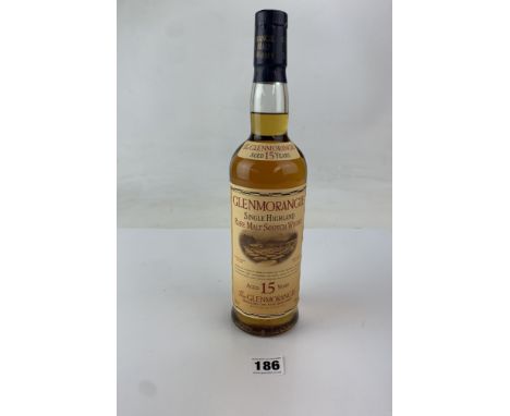 Bottle of Glenmorangie Single Highland Rare Malt Scotch Whisky, aged 15 years, 70cl