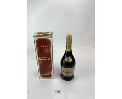 Boxed bottle of Cognac Bisquit, 70cl