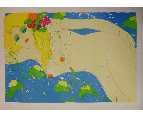 Walasse Ting (1929 - 2010)Reclining nudesigned (lower right) and numbered 31/100 (lower left)lithograph in colours72x101 cm