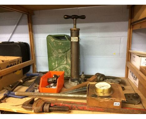 Tools including G-Clamps, Jerry can etc.