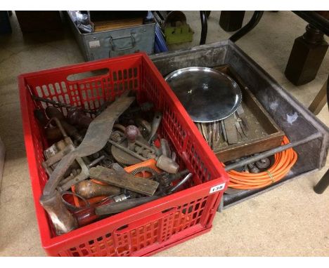 Various tools including drills and files