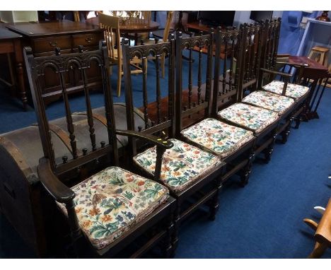 A set of six Ercol chairs