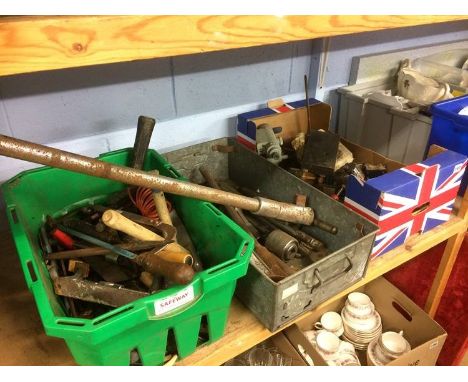 Various tools including a torque wrench etc.