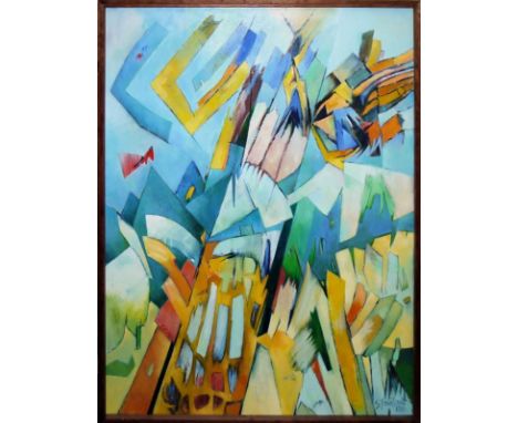 Siegfried Paulhardt, "Viracocha, der inkaische Schöpfergott", Ölgemälde, gerahmtSiegfried Paulhardt, 1926 Darmstadt - 2000 Fr