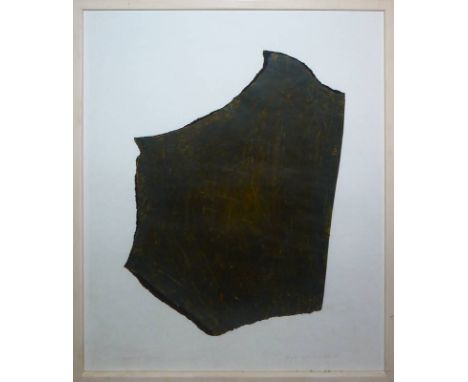 Raimer Jochims, "gespannt (Danae)", Acryl auf gerissenem Papier, von (19)77-88, gerahmtRainer Jochims, *1935 Kiel, lebt und a