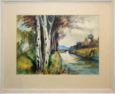 Paul Löffler, Sammlungsnachlass: 4 Aquarelle, eine Zeichnung, zwei Radierungen mit monographischem KatalogPaul Löffler, 1920 