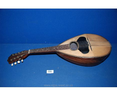 A vintage Mandolin, Stridente Via Antonio 22 Napoli, a little damage to the veneer.