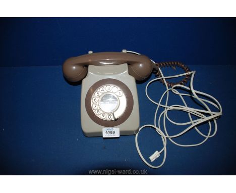 A two tone grey vintage Telephone.