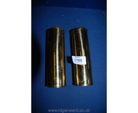 Two brass clock Weights