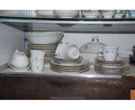 A 'Thun' Dinner/tea service comprising six cups and saucers, six dinner plates, six side plates, six tea plates, gravy boat a