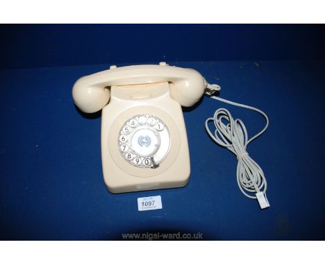A cream coloured vintage Telephone, no. 746, GNA 73.