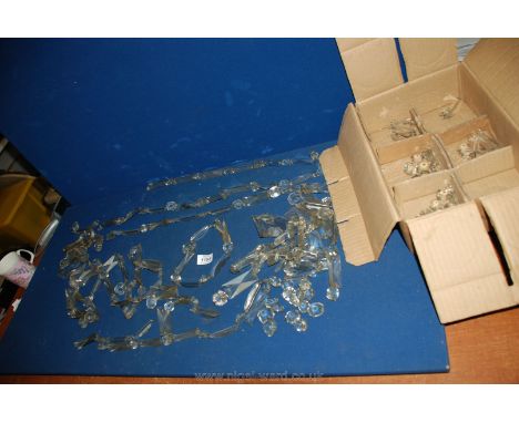 A good quantity of chandelier pieces.
