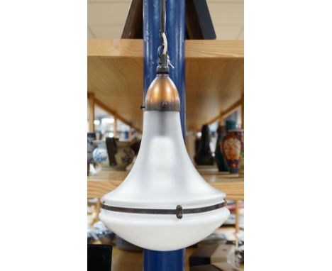 A contemporary Peter Behrens Luzette pendant light, 110cm drop. Condition - fair to good