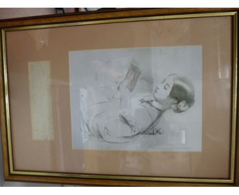 A printed portrait of Florence Nightingale and her handwritten note, showing the address at which she lived in 1867 (as per C