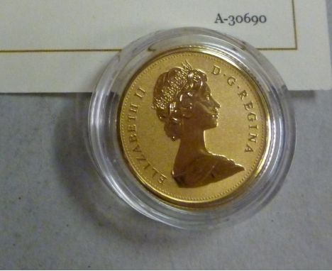 A Canadian, Elizabeth II, Machin Portrait, 24ct gold proof 10 Dollars coin, Maple Leaves Design on the obverse 2015  cased & 