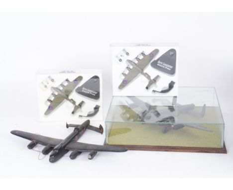 Lancaster Aircraft collection, A small selection of Lancaster Bomber models, two  Atlas edition 1/144 scale aircraft, a large