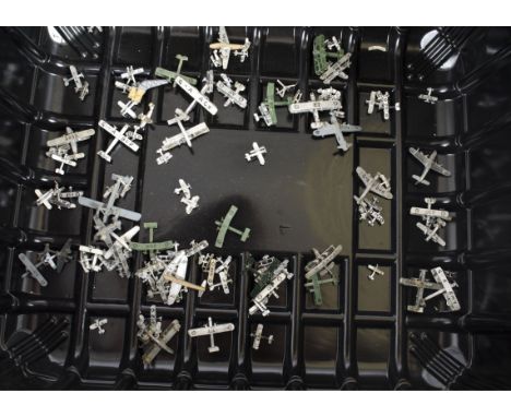 Miniature Metal Aircraft, A collection of miniature scale models, some with wingspan under 10mm, mainly Biplanes, as seen on 