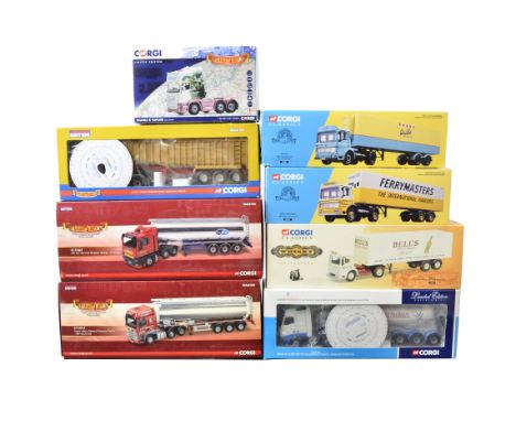 Corgi Haulage Vehicles, a boxed group of 1:50 scale models some limited edition including, Hauliers of Reknown CC13772 Scania