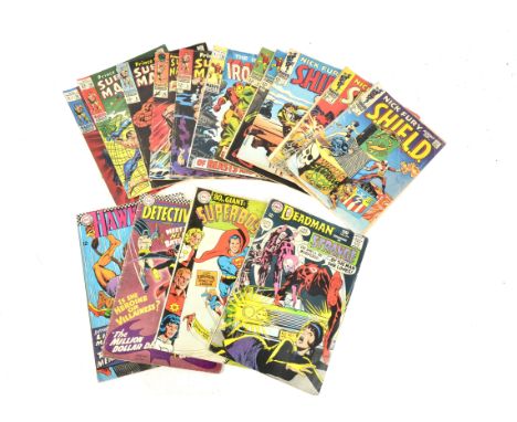 1960s /1970s Marvel and DC Comics Including a 1st edition, Marvel editions including, Nick Fury Agent of Shield No1 (F), 2, 7