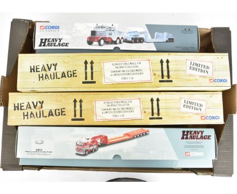 Corgi Heavy Haulage Models, a boxed group of 1:50 scale vehicles some limited edition, comprising CC12404 Volvo Jeep dolly an