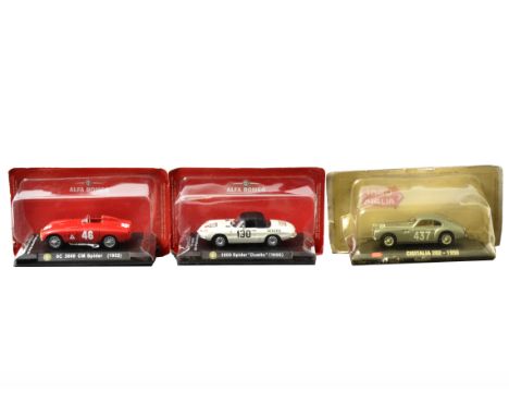 Packaged Modern Diecast Competition and Ferrari Models, a collection of bubble packaged models by D'Agostini or similar, 1:43