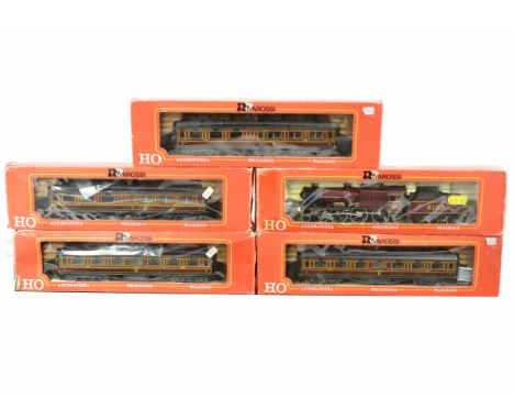 Rivarossi H0 Gauge LMS Royal Scot Locomotive and Coaches, 1348 LMS crimson 6100 'Royal Scot' Locomotive and Tender, 2932 All 
