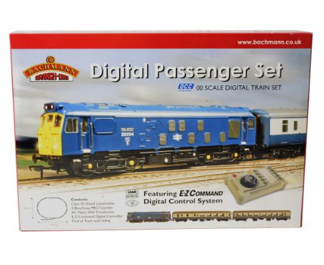 A Bachmann 00 Gauge Digital Passenger Set, ref 30-050, containing BR blue class 25 diesel no 25 034 'Aberystwyth Castle', two