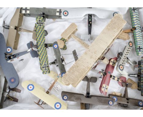 Various finely made wooden  WW1 and later Aircraft, 1:72 scale or similar, including Handley Page Type 0 Bi-plane, Sopwith Ca