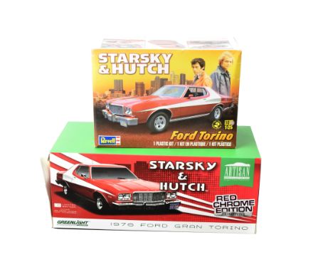 Green Light Collectibles Starsky &amp; Hutch Gran Torino, a boxed 19023 Red Chrome Limited Edition 1976 Ford Gran Torino 1:18