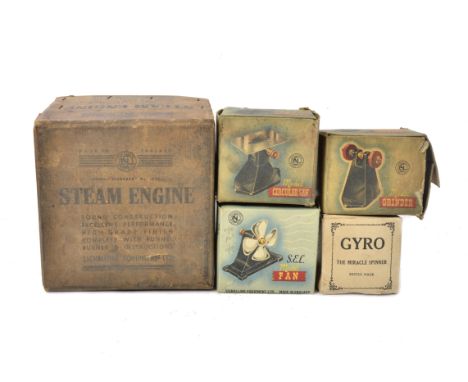 A Boxed Live Steam Single-cylinder Stationary Steam Engine and accessories by Signalling Equipment Ltd, model no 1540 with go