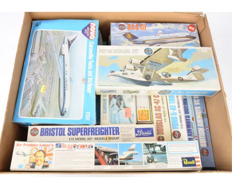 1970s and Later Aircraft Kits, a boxed collection including 1:96 scale kits by Novo F356 Comet (2) and F357 Caravelle, 1:144 