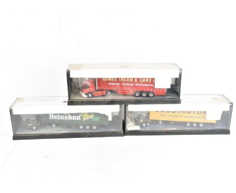 Corgi Modern Trucks, a group of 1:50 scale Curtainside models all in plastic display cases, comprising 75204 ERF Jack Richard