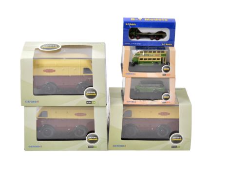 Modern Diecast Vehicles, a boxed collection of vintage private and commercial vehicles, including boxed N Gauge trackside mod
