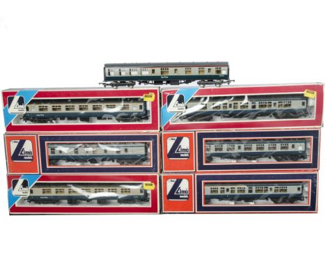 Lima and Hornby 00 Gauge BR blue/grey Coaches, Hornby R923 Inter-City Buffet Car and R924 Sleeper Car, Lima Inter-City All 1s