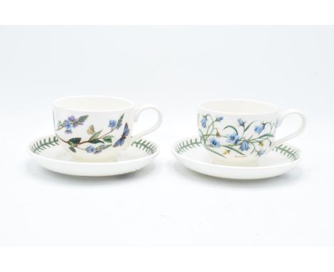 A pair of Portmeirion breakfast cups and saucers in the Botanic garden design (both seconds). In good condition with no obvio
