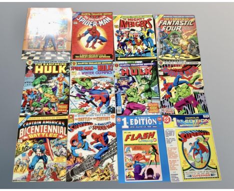 A box containing Marvel Treasury Collector's issues to include 1, 7, 11, 24, 25, 26, 27 and 1976 (8).  DC Collector's issues 