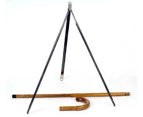 RARE Jaki Walking Stick Tripod circa 1930s by Jaki Werk, Reutlingen, Germany. (stiff to remove and replace, otherwise conditi