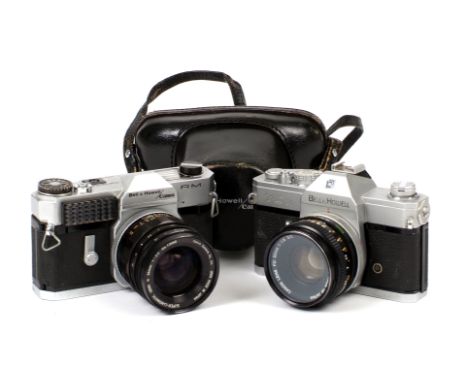 Canon/Bell &amp; Howell RM &amp; Canon R Cameras. Comprising Canon/Bell &amp; Howell F RM with meter (working) with correct E