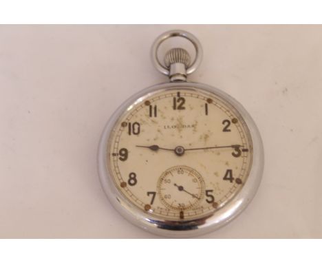 A Leonidas military nickel pocket watch, with broad arrow &amp; G.S.T.P T30691 on case back, dial with signs of wear, working