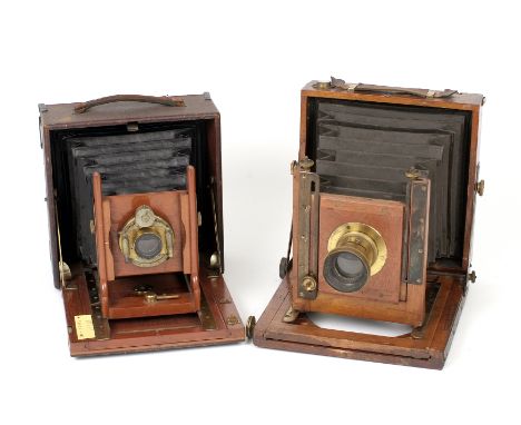 Houghton's Folding Victo Half Plate Hand &amp; Stand Camera &amp; 'The Initial' half plate camera by Taylor's of Leeds &amp; 