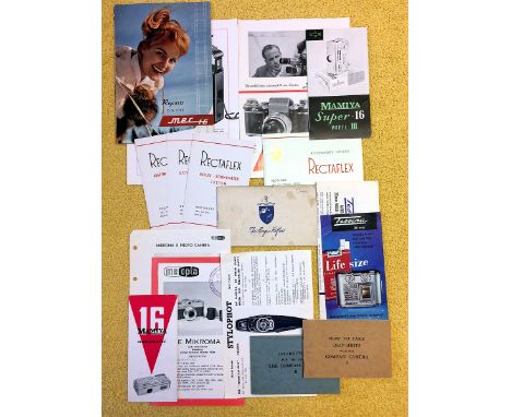 A group of sub Miniature instruction books to include original Compass Camera instruction I &amp; II, a selection of leaflets