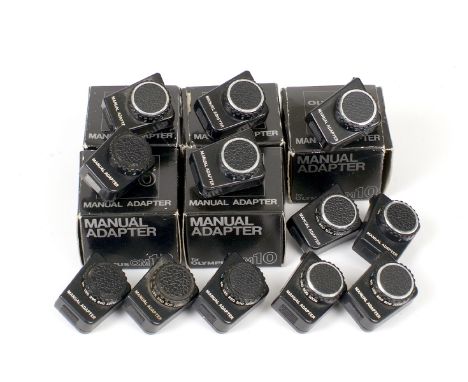 Group of 12 Olympus OM10 Manual Adapters. All tested OK (condition 4/5E).