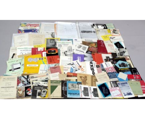 Quantity of Camera &amp; Other Instruction Books &amp; Leaflets. Mostly in English with a few in French. (From The Bob White 