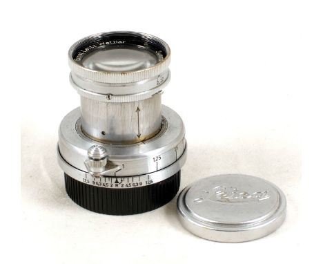 Leitz Summar 5cm f2 L39 Lens #300846 (slight internal haze, condition 5/6F). With caps.