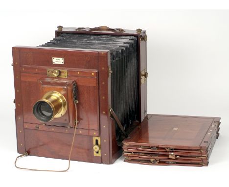 An Impressive Ross 12x10 Inch Plate Camera. Fitted with a Ross 12x10 Rapid Symmetrical lens #52188 in a Thornton Pickard roll