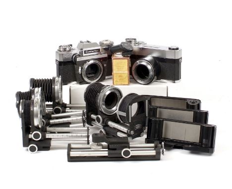 Zeiss Ikon Contarex Super Body &amp; Bellows etc. Comprising Zeiss Ikon Contarex Super Body #P54197 (condition 5F), a Zeiss I