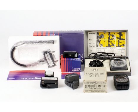 Gossen Profi-Flex &amp; Other Exposure Meters. Comprising boxed Gossen Prof-Flex (looks unused) Profi-Lux, Tele and Repro att