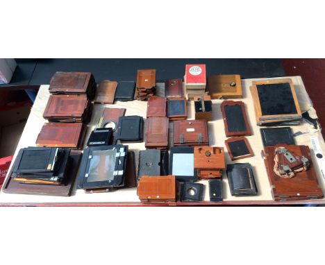Large Selection of Wood Dark Slides &amp; Camera Parts etc. (From The Bob White Collection).