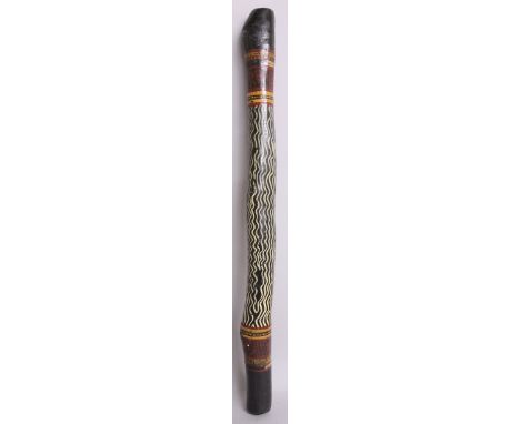 A RARE LARGE AUSTRALIAN DIDGERIDOO. 43ins long.